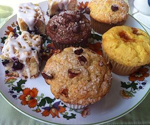 Variety of Muffins, and pastry made fresh everyday
